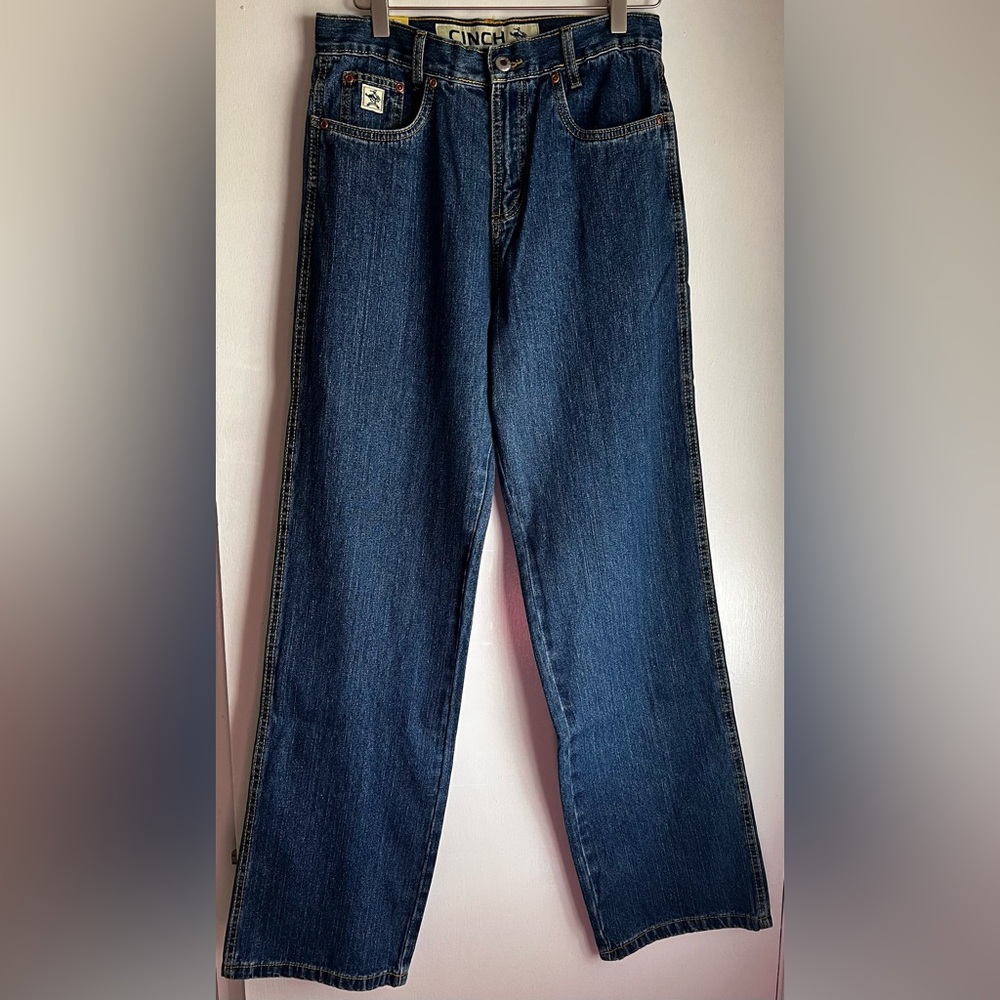 NWT Boy’s Cinch Dark Blue Relaxed Fit Jeans, 18R